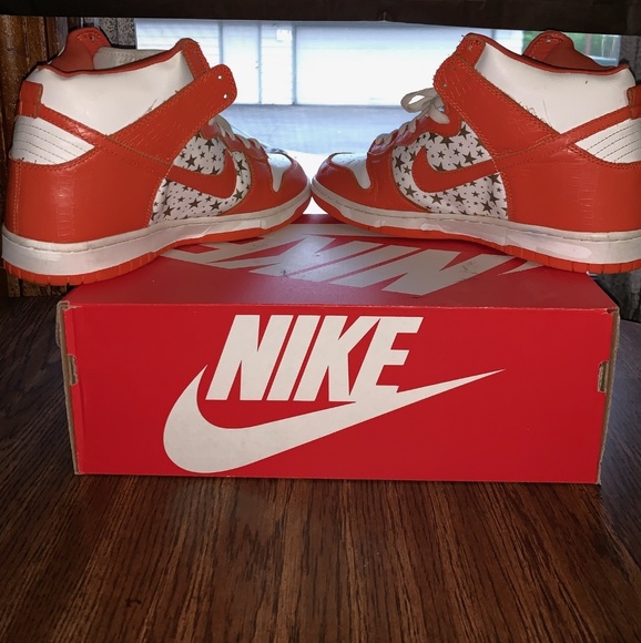 nike dunk high supreme orange